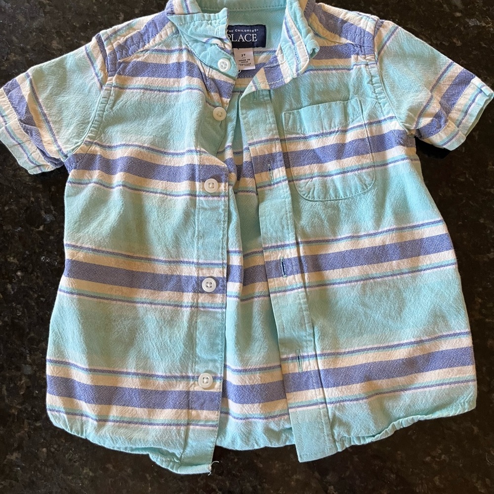 Kids Striped Blue Shirt